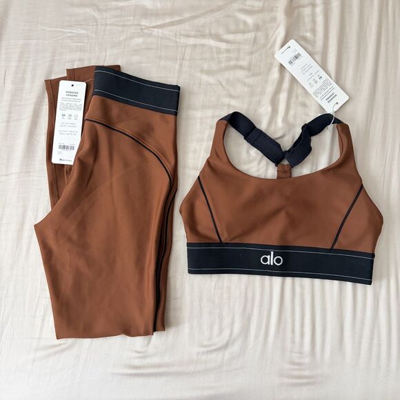 Alo Yoga Airlift Intrigue Bra & 7/8 High Waist Airlift Legging Set NWT